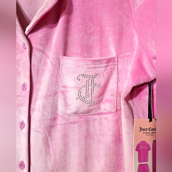 Juicy Couture 3-Piece Womens Pajama Set Lounge Wear Soft Comfy Rhinestone - Picture 2 of 12